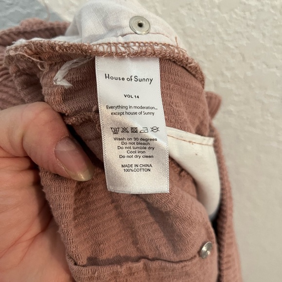 House of Sunny The fades corduroy high waisted pink pants Bohemian Artsy Gypsy - Picture 10 of 10